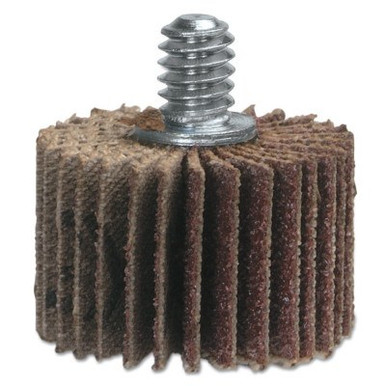 Merit Abrasives High Performance Mini Flap Wheels with 1/4"-20 Thread,1" x 1",80 Grit,30,000 RPM, 10/BX, #8834131009