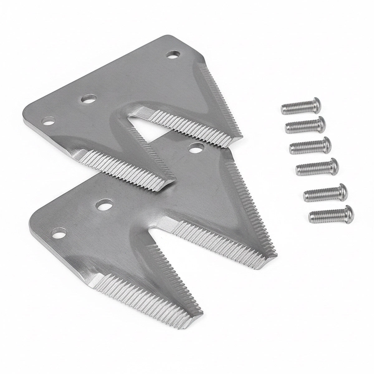 PACKAGE 2 RIGHT HAND END SECTIONS AND RIVETS - CONTAINS TWO # 612-140 SECTIONS -TOP SERRATED CHROME PLATED712-730