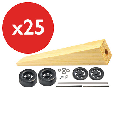 Kelvin Kel-Air Pre-Drilled 10" Air Dragster Kit, 25-Pack