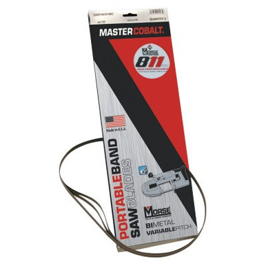 M.K. Morse Hi Performance Portable Band Saw Blade, 8/11 TPI, 1/2 x 44 7/8, Bi-Metal, 3/BX, #ZWEP44811MC
