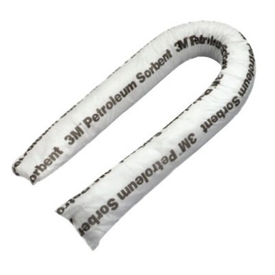 3M Petroleum Sorbent Mini-Booms, Absorbs 1 gal, 4 ft x 3 in, 12/CS, #7000029593