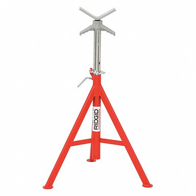 Ridgid Tool Company VJ-99 V-Head High Pipe Stand, 28 in to 52 in High, 1/EA, #56662