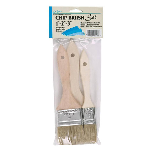 Linzer Chip Brush Set 3-Piece Set, 1/2", 1", 2"