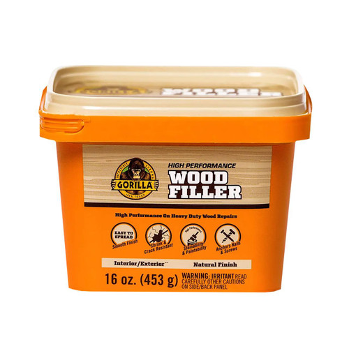 Gorilla Glue High Performance Wood Filler, Natural, 16 oz.