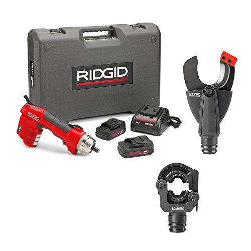 Ridgid 56498 RE 6 Electrical Tool Kit with SC-60 Scissor Cutter Head with Cu/AL Blades and LR-60B Die Crimp Head