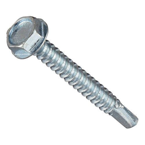 Hillman Hex Washer Head Self Drilling Sheet Metal Screws, 10, 1-1/2"
