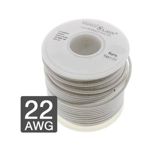 Multicomp Pro PVC Hook-Up Wire, 22 Ga., White