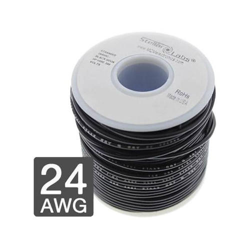 Multicomp Pro PVC Hook-Up Wire, 24 Ga., Black