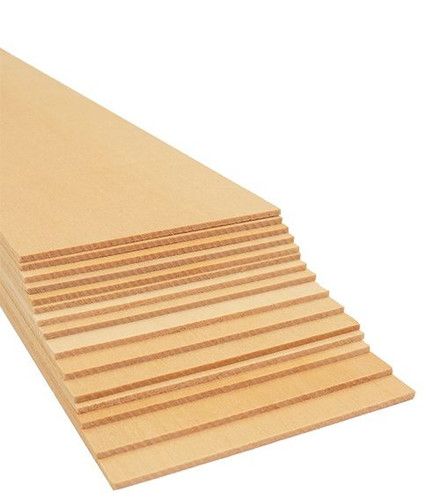 Bud Nosen Basswood Sheets, 1/16" x 3" x 24", 15/pkg.