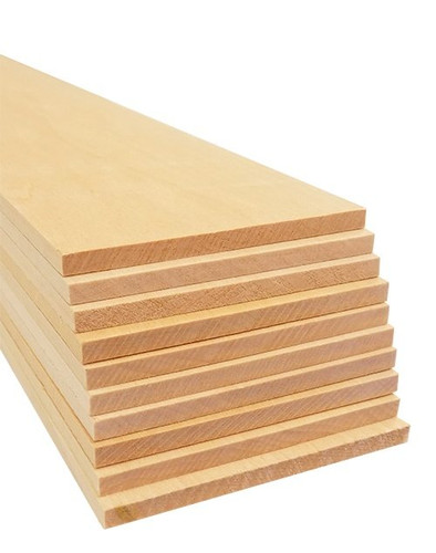 Bud Nosen Basswood Sheets, 3/16" x 3" x 24", 10/pkg.