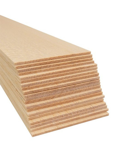 Bud Nosen Balsa Wood Sheets, 3/32" x 3" x 36", 20/pkg.