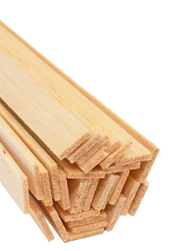 Bud Nosen Balsa Wood Strips, 1/16" x 3/8" x 36", 28/pkg.