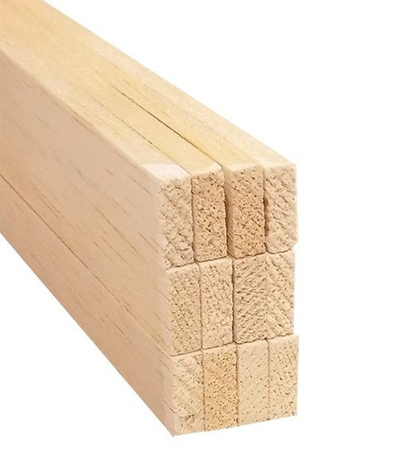 Bud Nosen Balsa Wood Strips, 3/16" x 1/2" x 36", 12/pkg.