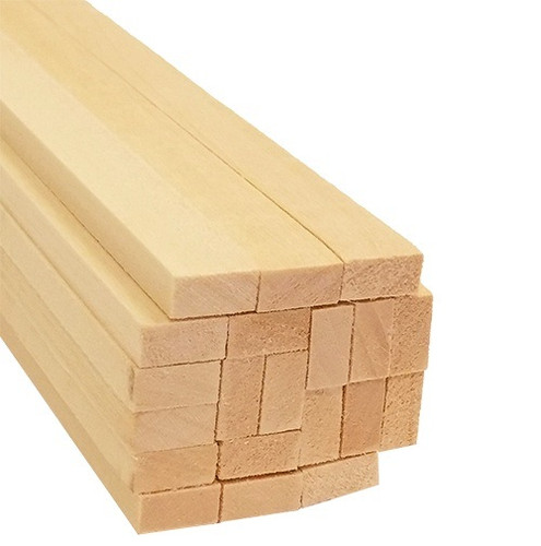 Bud Nosen Basswood Strips, 3/16" x 3/8" x 24", 20/pkg.