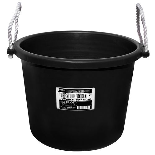 Tuff Stuff Muck Bucket, 70 Quart, Black
