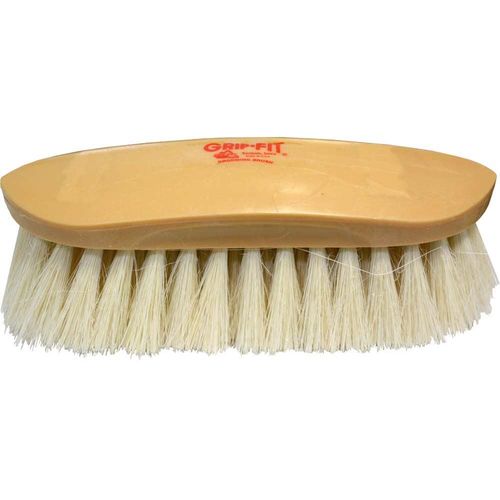 Grooming Brush Showman White Tampico Bristle GRIP-FIT Handle
