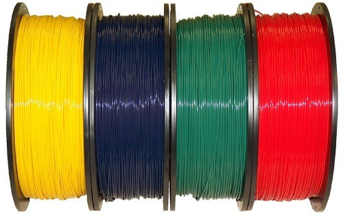 Toner PLA Filament, 1.75mm 4-Piece Rainbow Pack