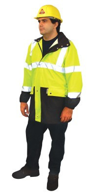 OccuNomix Breathable Foul Weather Coats, X-Large, Yellow, 1/EA, #LUXTJRYXL