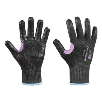 Honeywell CoreShield? A9/F Coated Cut Resistant Gloves, 6/XS, HPPE/Kevlar/Alloy, Smooth Nitrile, 10 ga, Black, 1/PR, #290910B6XS