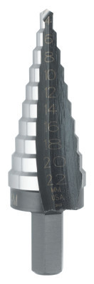 Irwin Unibit High Speed Steel Metric Self-Starting, 4MM-22MM, 10 Steps, #IR-11104 (Qty. 1)