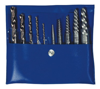 Irwin Hanson 10-pc Spiral Extractor & Drill Bit Combo Pack, Metal Index Box #IR-11119 (Qty. 1)