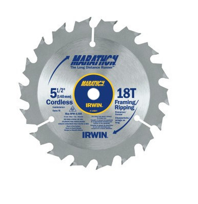 Irwin Marathon Cordless Circular Saw Blades, 5 1/2", 18 Teeth #IR-14027 (Qty. 1)