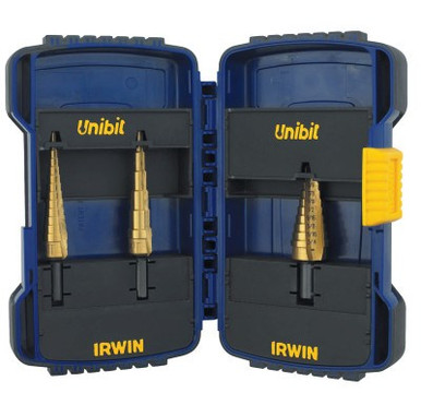 Irwin Unibi Step Drill Sets, TiN #1T-#3T, 3 Piece Set #IR-15502 (5/Pkg)