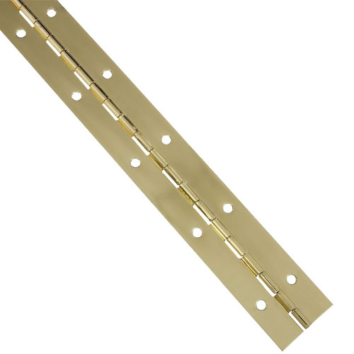 National Continuous Hinge, Polished Brass, 1-1/16" x 48"