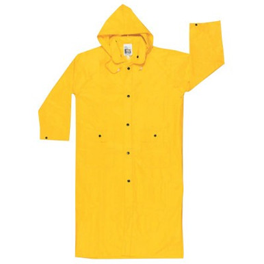 MCR Safety Wizard Coat, 2X-Large, PVC/Nylon, Yellow, 1/EA, #300CX2