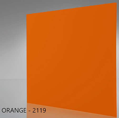 Midland Acrylic Sheet, 1/8" x 12" x 20", Orange