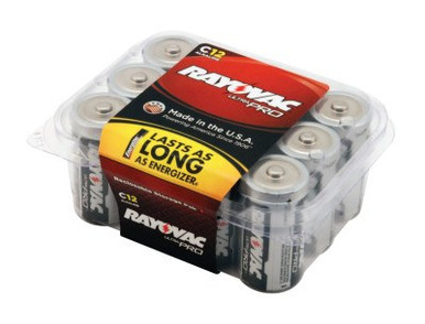 Rayovac Ultra Pro? C Batteries, Alkaline, 1.5 V, 12 PK, 12/PK, #ALC12PPJ
