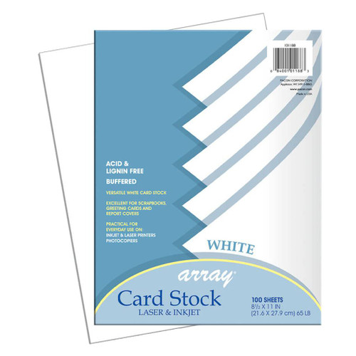 Pacon Classic White Card Stock, 8-1/2" x 11"
