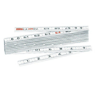 Ridgid Tool Company Fiberglass Folding Rules, 6 ft, Fiberglass, Inside-Reading, 1 EA, #73370