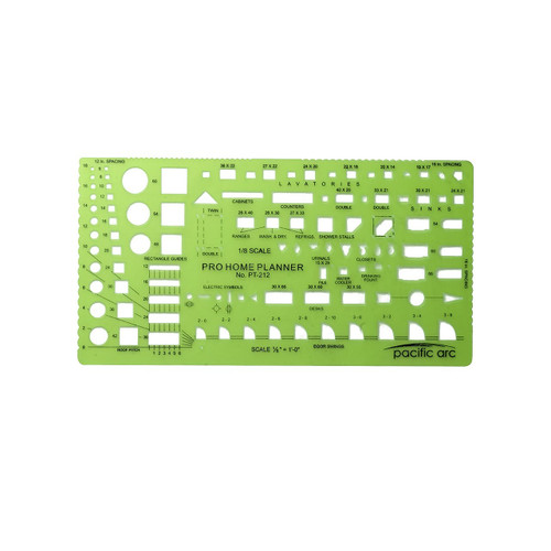 Pacific Arc Pro Home Planner Template, 112 Cutouts