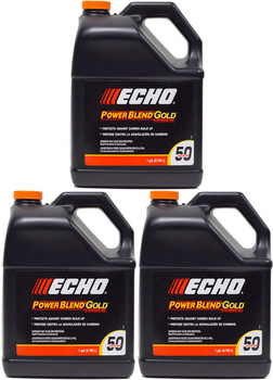 3 Pack of Echo PowerBlend Gold 2-Stroke Engine Oil 1 Gallon Bottle 50:1 Mix for 50 Gallons 6450050S-3PK