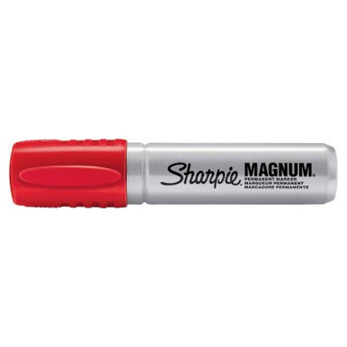 Sanford Magnum Permanent Marker,Red, Jumbo, Chisel Tip, 12/DZ, #44002