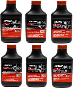6 Pack of Echo Red Armor 2-Stroke Engine Oil 5.2 oz Bottle 50:1 Mix for 2 Gallons 6550002S-6PK