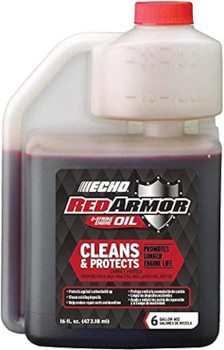 Echo Red Armor 2-Stroke Engine Oil 50:1 16 oz Bottle, 12 Pack, 6550006