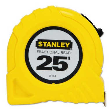 Stanley Products Fractional Read Tape Measure, 25' x 1" #30-454 (6/Pkg.)