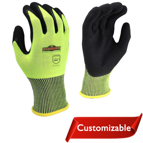 Radians Hi-Viz Knit Dip Gloves, Medium