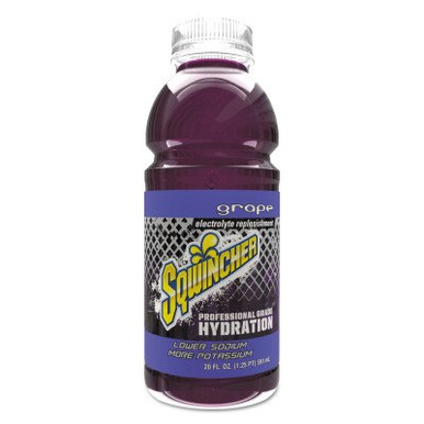 Sqwincher Ready-To-Drink, 20 oz, Wide-Mouth Bottle, Grape, 24/EA #159030532