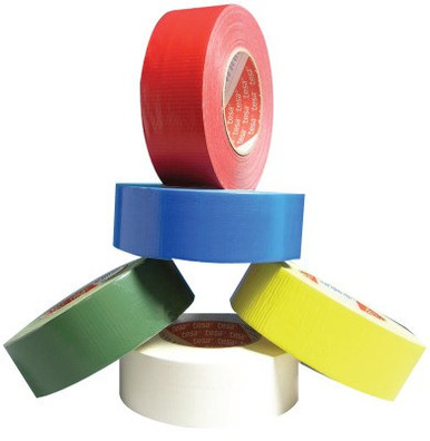 Tesa Tapes Industrial Grade Duct Tapes, Red, 2 in x 60 yd x 9 mil, 24 RL/CA