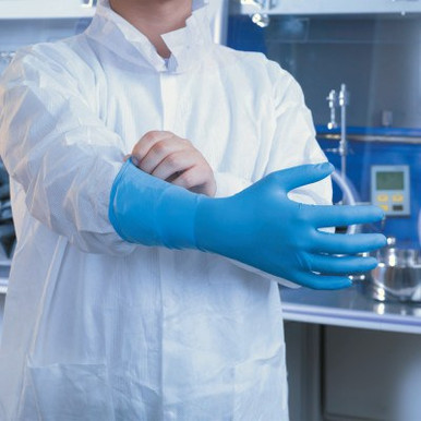 Ansell Disposable Gloves, Nitrile, 4.7 mil, Large, Blue, 100/BX, #93243090