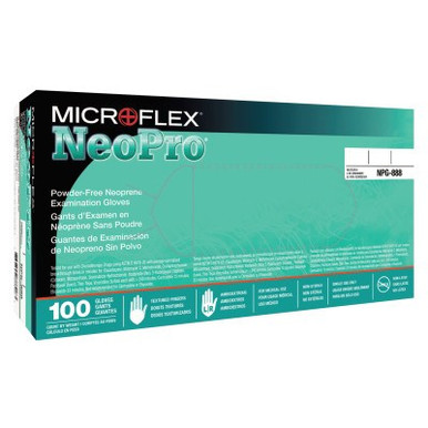 Ansell NeoPro Neoprene Exam Gloves, Powder Free, Neoprene, X-Large, 50/BX, #NEC288XL