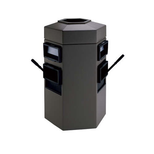 Commercial Zone 35 Gal Double Sided Waste/Windshield Center (Charcoal)