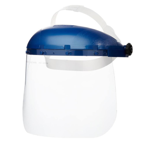 Sellstrom 390 Series Face Shield, Single Crown Pin Lock Headgear with Window