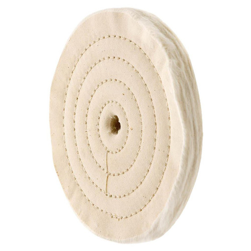 Woodstock Buffing Wheel, Soft Muslin, 6", 40 Ply