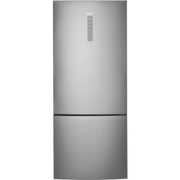 Haier ENERGY STAR 15.0 cu. ft. Bottom Freezer Refrigerator, Stainless Steel