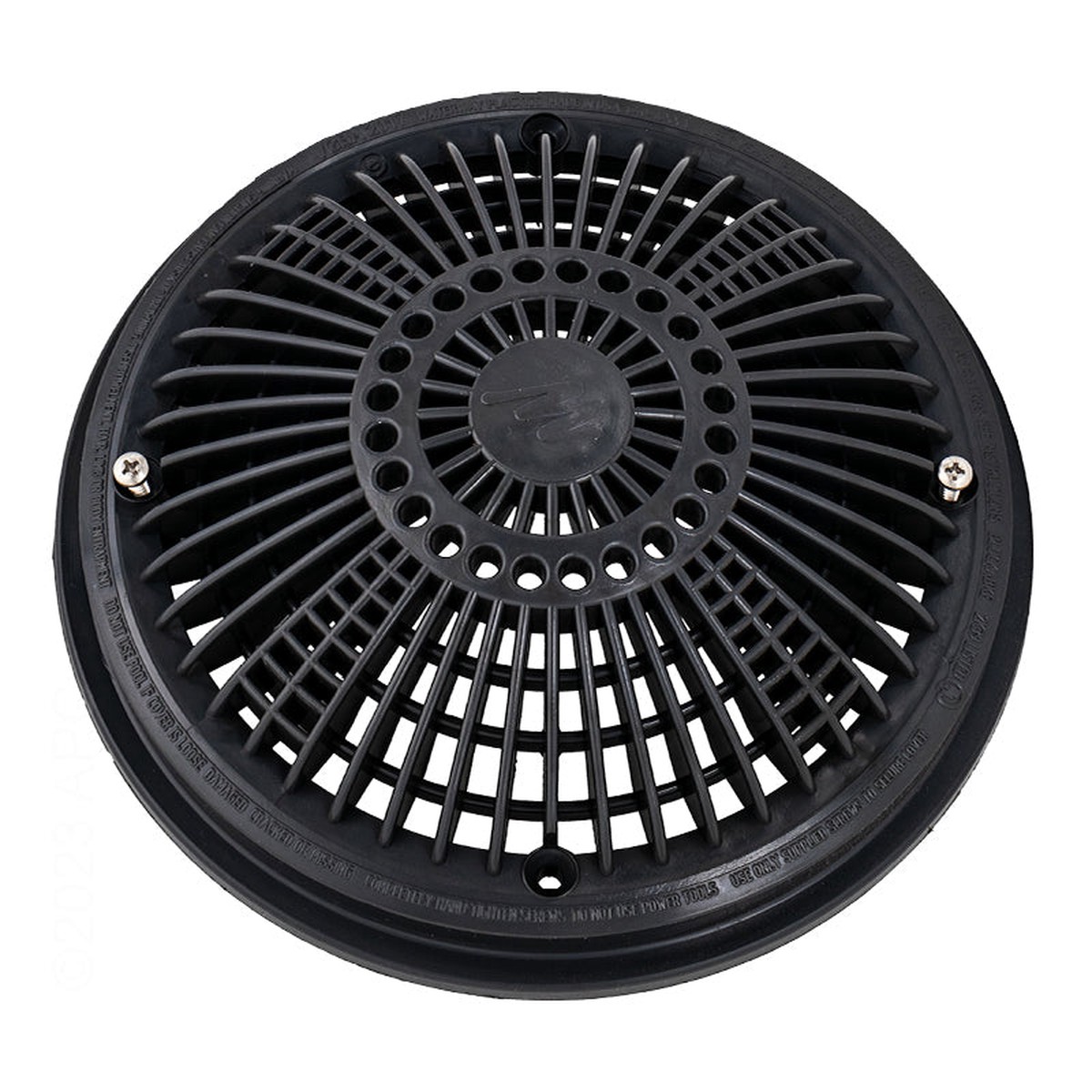 8" TRU FLO DRAIN COVER & FRAME DARK GRAY WATERWAY
