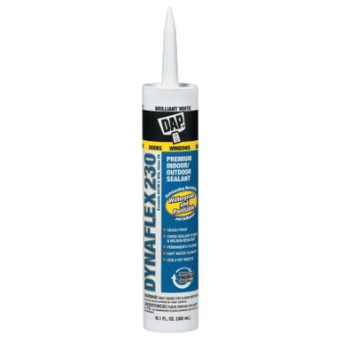 DAP DYNAFLEX 230 Premium Indoor/Outdoor Sealants (PC 18300), 10.1 oz , White, 12/CA